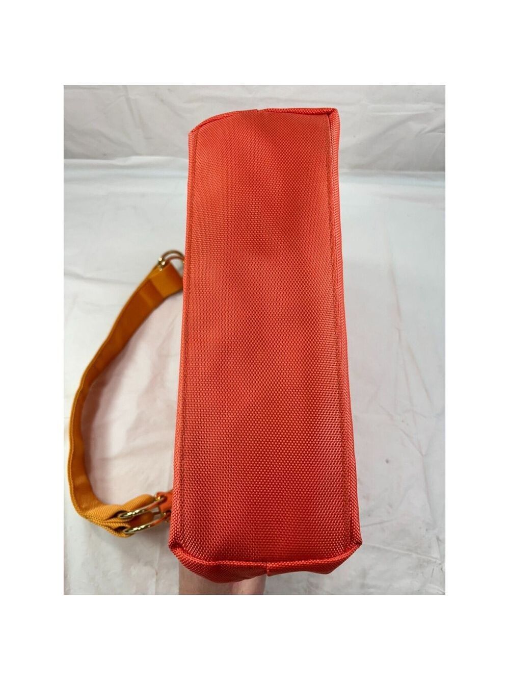SR Squared Sondra Roberts Large Reversible Tote orange with Wristlet pouch - Picture 11 of 15